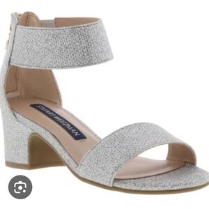 Stuart Weitzman Rosalyn Alexa Silver Glitter Dress Shoes SZ 3 EUC $99